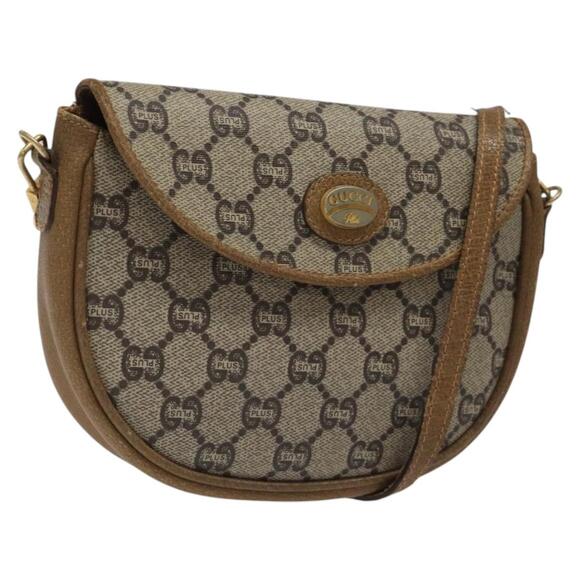 GUCCI GG Plus Supreme Shoulder Bag Pvc Leather Beige Gold - Picture 1 of 16
